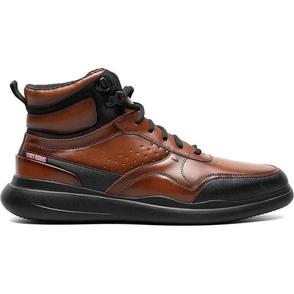 Stacy Adams Mayson Sneaker Boot Cognac Leather Lace Up High-Top Size 8 M NIB - Picture 2 of 8